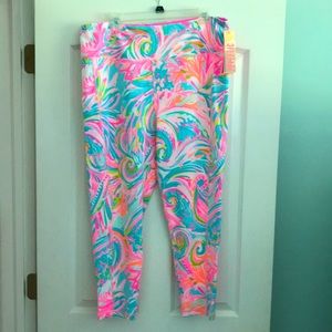NWOT XXL Lilly Pulitzer Weekender High Rise Leggings in Carnivale Coral